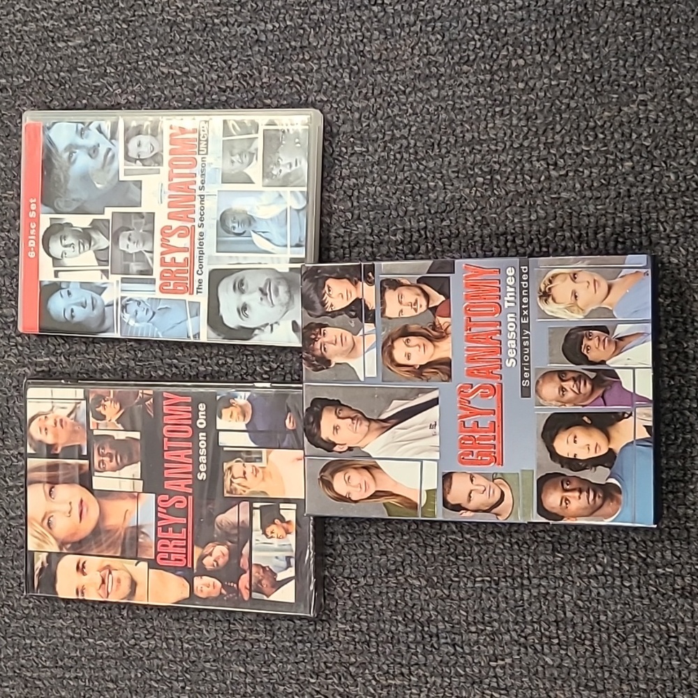 Grey’s Anatomy DVD Sets Season 1, Season 2, and Season 3 (first 3 seasons!)